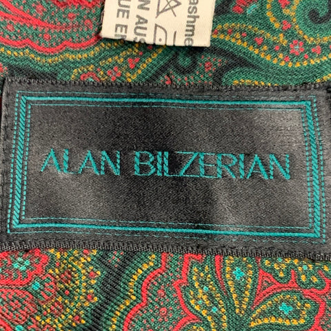 ALAN BILZERIAN Size XL Black Cashmere Shawl Collar Toggle Closure Coat