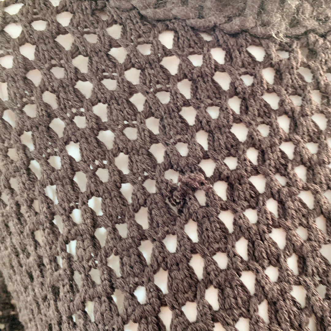 JOHN GALLIANO Size M Brown Wool Blend Turtleneck Chunky Knit Sweater