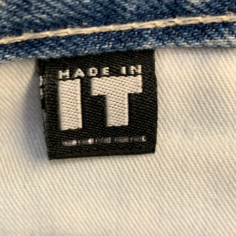 VERSACE JEANS COUTURE Size 34 Blue Cotton Twill Tapered Zip Fly Jeans