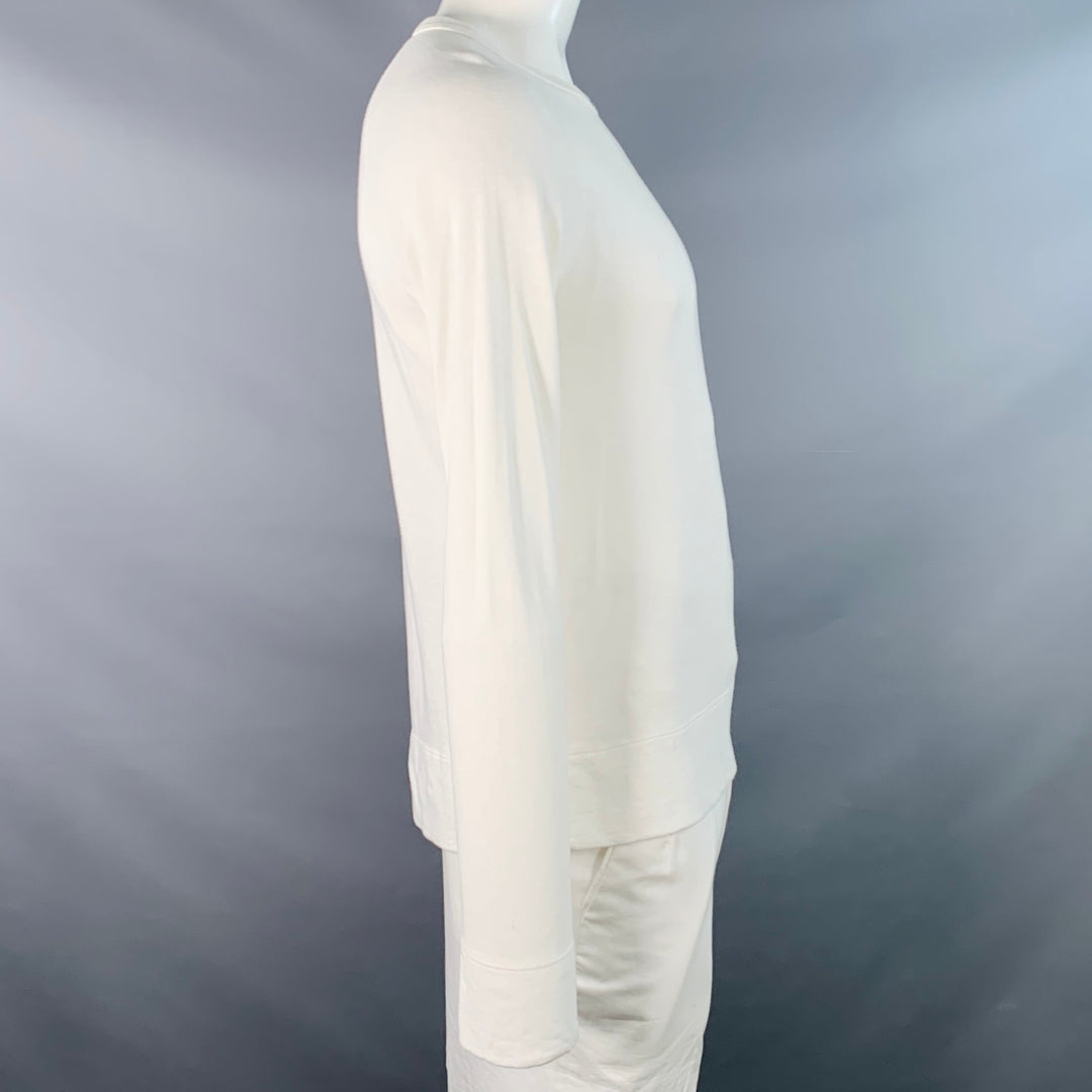 JAMES PERSE Size S White Cotton Crew Neck Sweatshirt