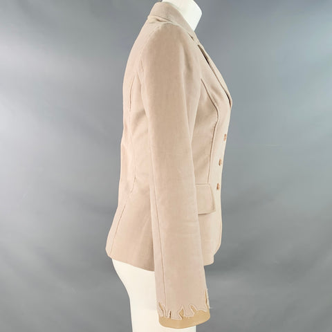 PHILOSOPHY di ALBERTA FERRETTI Size S Dusty Pink Velvet Single Breasted Jacket Blazer