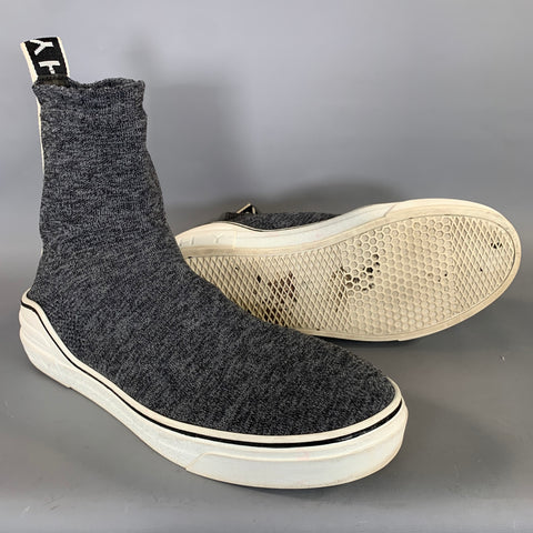 GIVENCHY Size 9 Grey White Fabric Pull On Boots