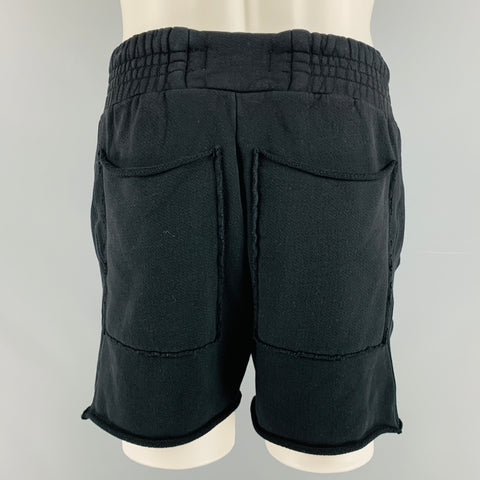 LES TIEN Size XS Black Cotton Drawstring Shorts