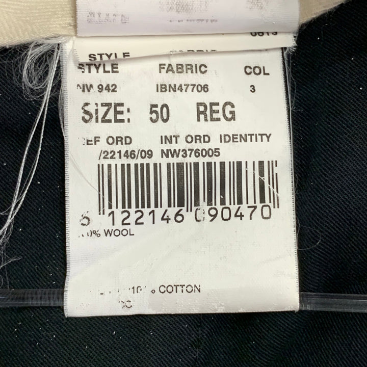 WOOSTER + LARDINI Size 34 Charcoal Grey Wool Pleated Tapered Dress Pants