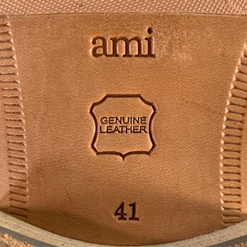 AMI by ALEXANDRE MATTIUSSI Size 8 Grey Taupe Suede Harness Boots