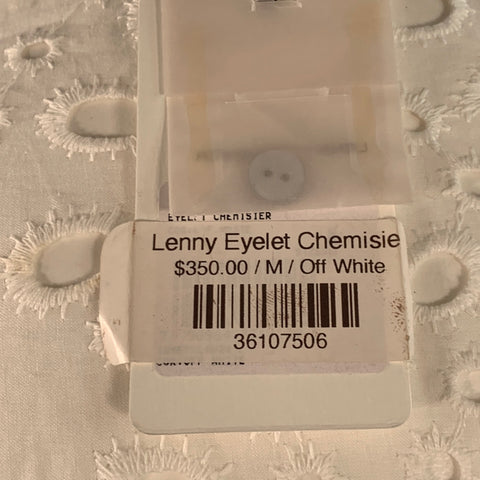 LENNY NIEMEYER Size M White Cotton Eyelet Long Shirt Dress