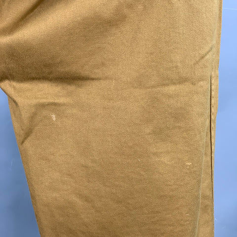 Pantalon décontracté droit en satin de coton beige MONITALY Taille 34