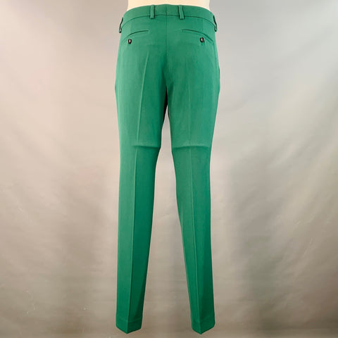 Costume AMI by ALEXANDRE MATTIUSSI en laine verte à revers crantés, taille 38