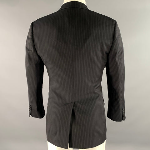 DOLCE & GABBANA Size 36 Black Pinstripe Wool Blend Jacket