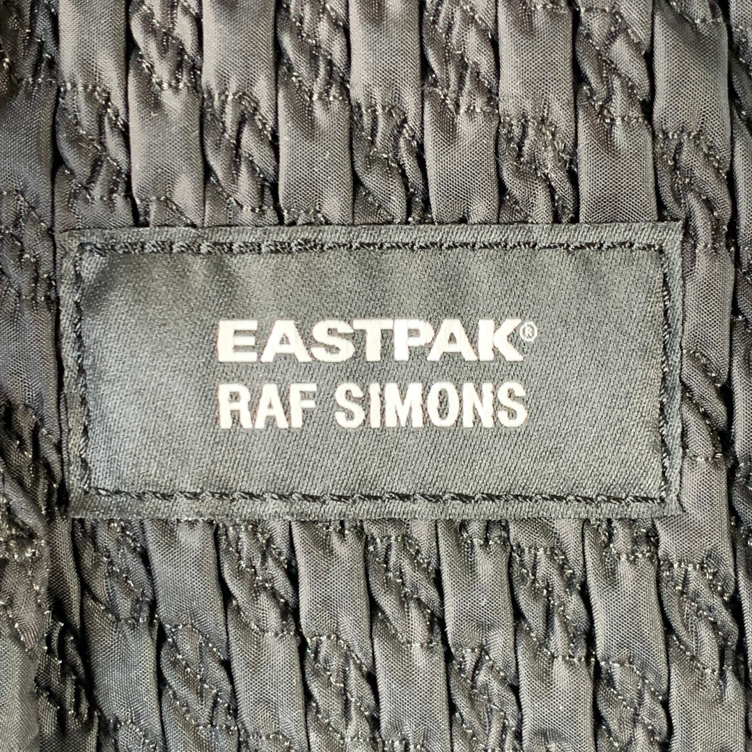 EASTPAK x RAF SIMONS Black Silver Textured Polyester Blend Backpack