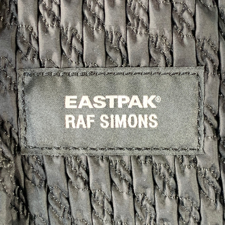 EASTPAK x RAF SIMONS Black Silver Textured Polyester Blend Backpack