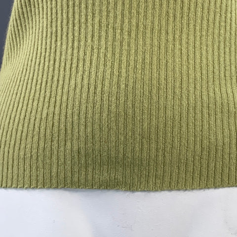 TSE Size L Green Cashmere Rib Knit Sleeveless Casual Top