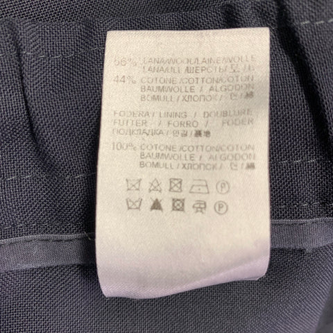 BARENA Size 30 Navy Wool Cotton Drawstring Casual Pants