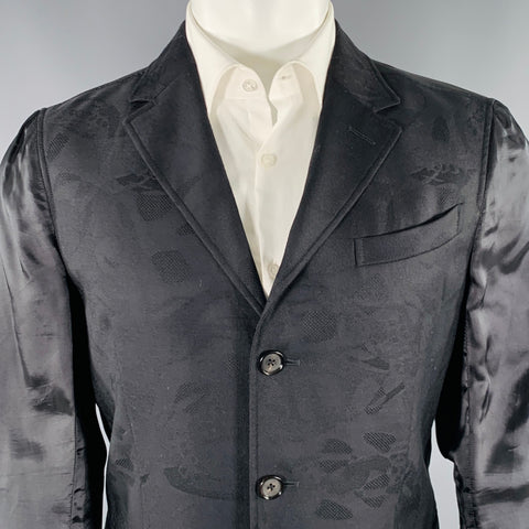 ALEXANDER MCQUEEN Veste de sport en jacquard de laine mélangée noire Taille 40