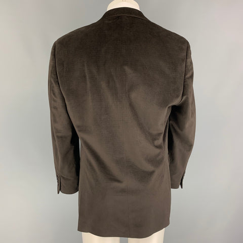 CALVIN KLEIN Taille 40 Manteau de sport à revers cranté en polyester marron