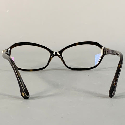 DAVID YURMAN Black Tortoiseshell Metal Embellished Acetate Frames Eyewear