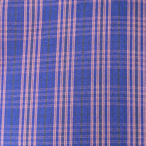 LUCIANO BARBERA Size M Purple Orange Plaid Cotton One Pocket Long Sleeve Shirt