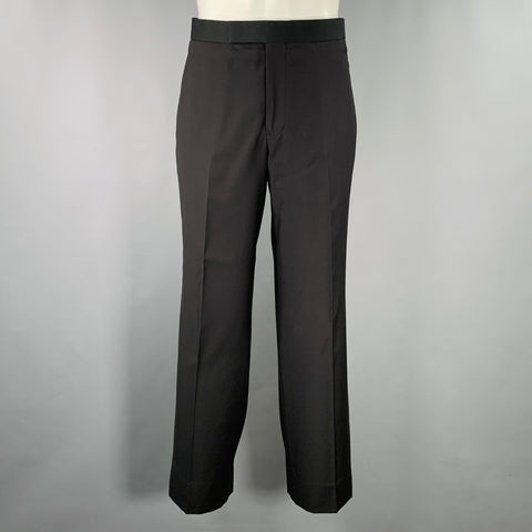 BROOKS BROTHERS Smoking en Laine Noir à un Bouton, Taille 40