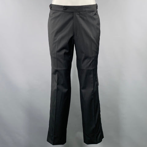 PHINEAS COLE Size 38 Black Wool Peak Lapel Tuxedo