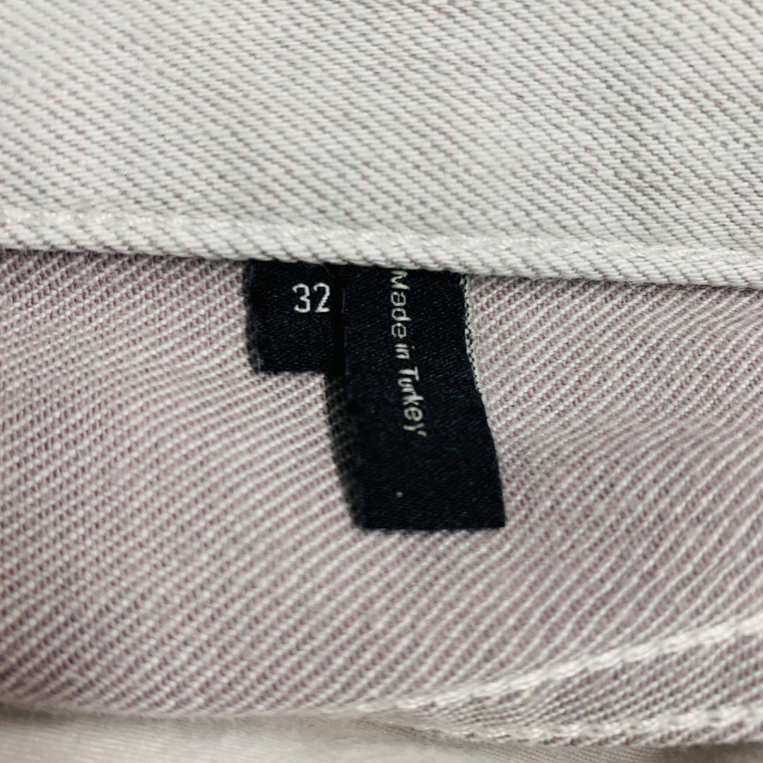THEORY Size 32 Grey Cotton Blend 5 pocket Jeans