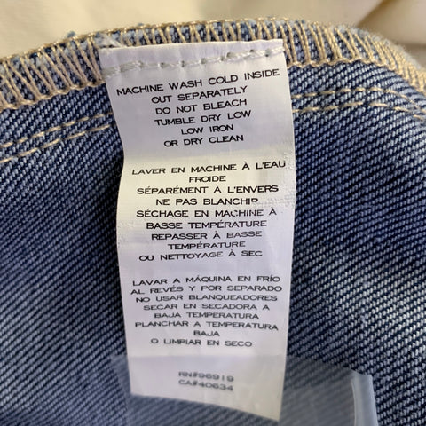 MARC JACOBS Size 6 Indigo Denim Contrast Stitch A-Line Mid-Calf Skirt