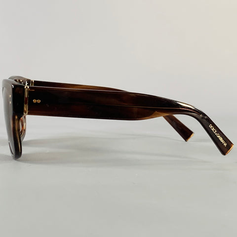 DOLCE & GABBANA Brown Tortoiseshell Acetate Sunglasses