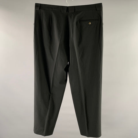 THIERRY MUGLER Size 36 Black Wool Relaxed Dress Pants