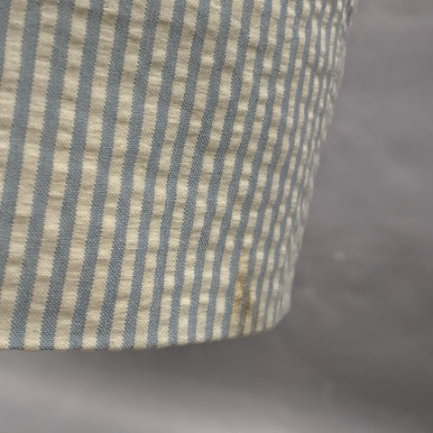 GUCCI Size XS White Light Blue Seersucker Cotton Stripe Single Breasted Suit