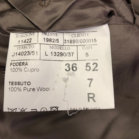 CANALI Size 42 R  Brown Tan Plaid Wool Notch Lapel Sport Coat