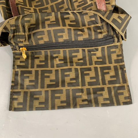 FENDI Brown Black Monogram Not Listed Tote Handbag