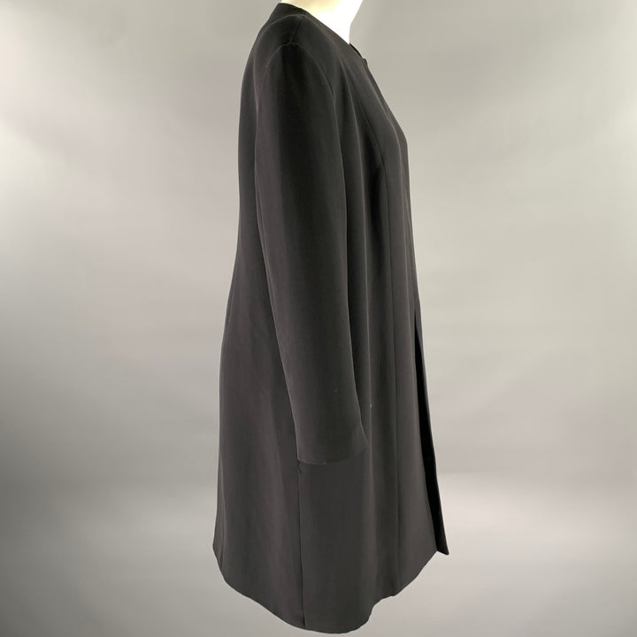 THE ROW Size 14 Black Silk Cardigan