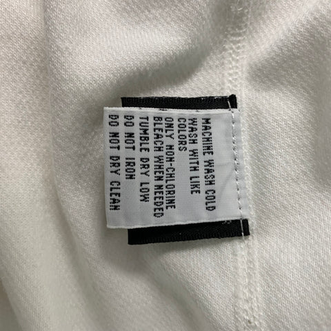 RLX by RALPH LAUREN Talla S Jersey blanco liso de poliéster y algodón con media cremallera