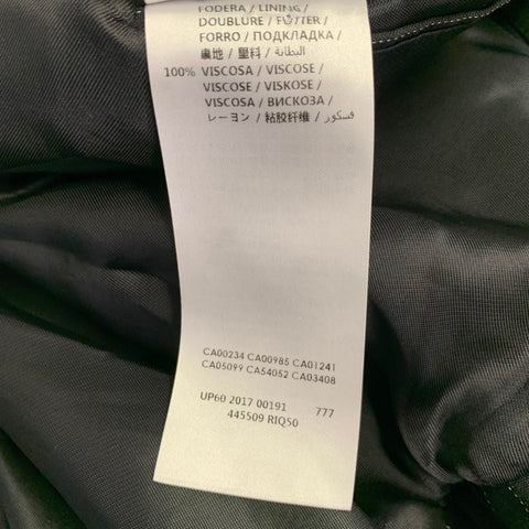 MCQ by ALEXANDER MCQUEEN Size 36 Black White Stripe Zip Up Bomber Coat