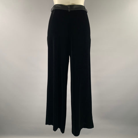 GIORGIO ARMANI Size 30 Black Velvet Wide Leg Dress Pants – Sui Generis Designer Consignment