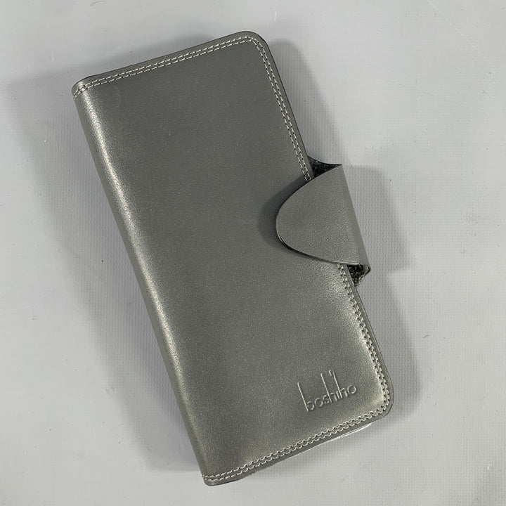 BOSHIHO Grey Leather Wallet