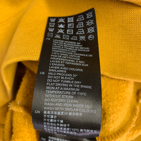 SANDRO Taille S Jaune Noir Blanc Graphique Coton Col Rond Sweat-shirt