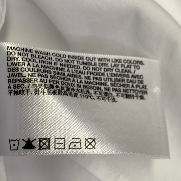 HELMUT LANG Size M White Cotton Blend Button Up Long Sleeve Shirt