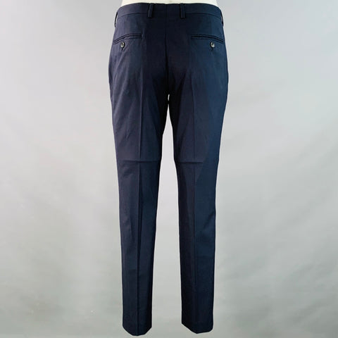 J.CREW Size 36 Short Ludlow Navy Wool Slim Fit Notch Lapel Suit