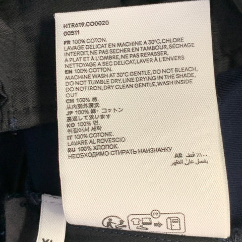 AMI by ALEXANDRE MATTIUSSI Size XL Navy Twill Cotton Flat Front Casual Pants