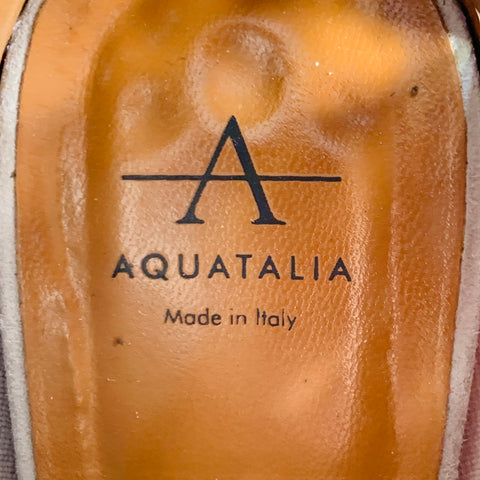 AQUATALIA Pointure 7,5 Bottes ouvertes en daim gris perforé