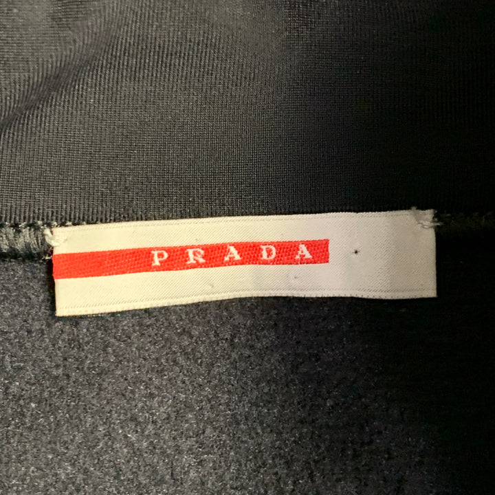 PRADA Size XXL Navy Nylon Blend One Pocket 1/4 Zip Pullover