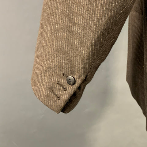 VISVIM Size M Ammons Pinstripe Wool Linen Cotton Notch Lapel Sport Coat