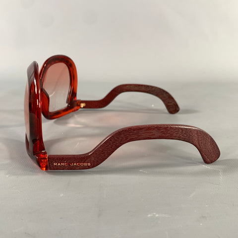 MARC JACOBS Red Brown Acetate Sunglasses