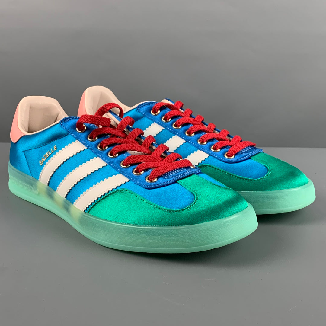 GUCCI Size 10 Blue Green Nylon Low Top Sneakers – Sui Generis Designer  Consignment
