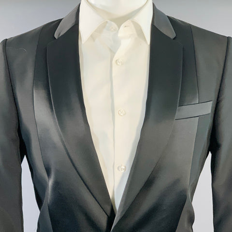 PS by PAUL SMITH Size 40 Black Wool Blend Notch Lapel Suit