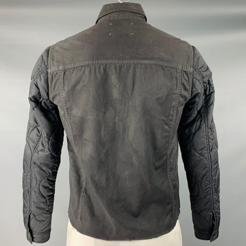 UNDERCOVERISM Size L Black Cotton Nylon Quilted Sleeves Trucker Jacket