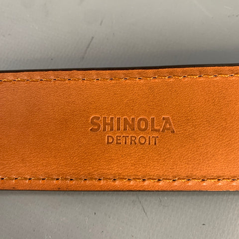 SHINOLA Size 36 Black Leather Belt