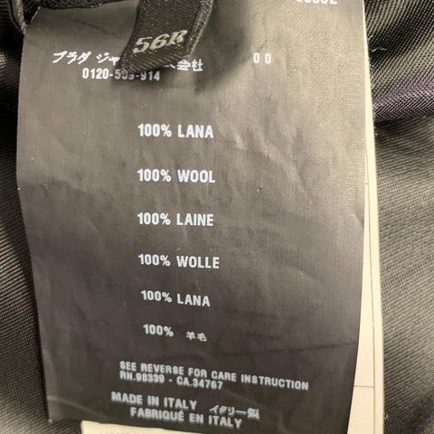 PRADA Size 46 Grey Wool Hidden Buttons Coat