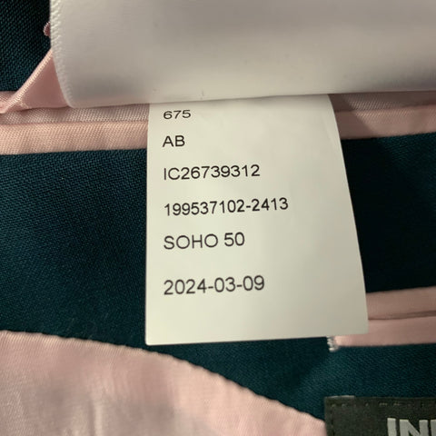 INDOCHINO Chest Size 40 Teal Wool & Mohair 34 30 Suit