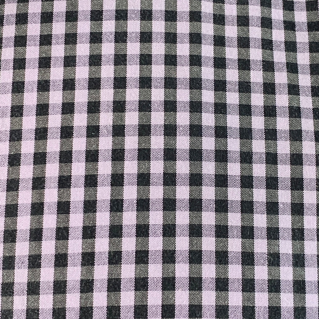 THEORY Size S Kyson Purple Black Gingham Cotton Button Down Long Sleeve Shirt